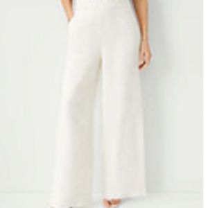 NWT Ann Taylor Pull On Palazzo Pant in Linen Blend